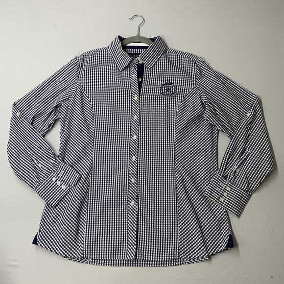 Ariat Other - Ariat Men Shirt L Blue Check Collared Button Up Gingham Adult Fit for a Rider